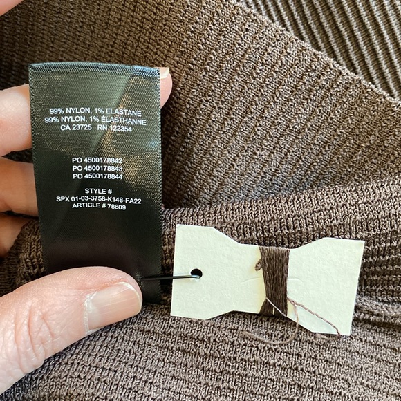 Babaton Long sleeve Top Ribbed Brown Size medium - Picture 10 of 11